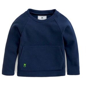Dudley Stephens 3T Toddler Crewneck in Navy - Terry Fleece